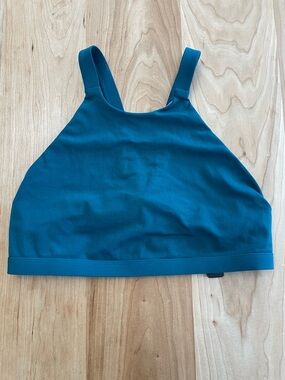 Jolyn Bikini Swim Top Medium Teal Kaylee High Neck Sports Bra